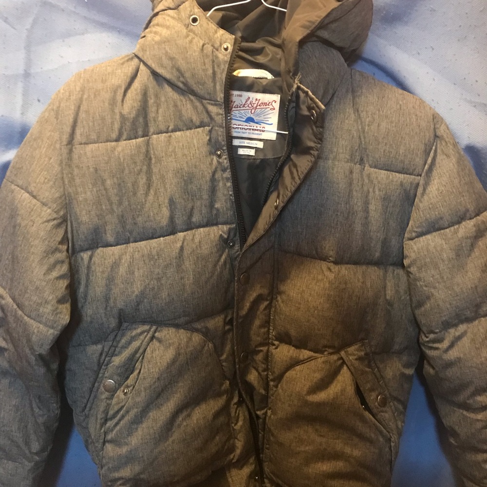 Coat women Jacks & Jones Color Gray, Sz Medium